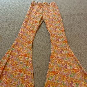 Pastel Flare Jeans Peach Love